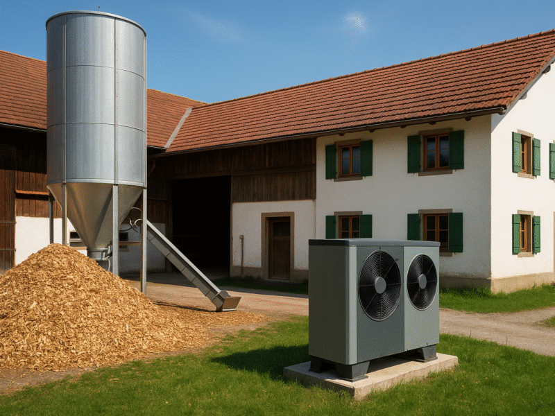 Energieeffiziente Heizsysteme für bayerische Bauernhöfe: Hackschnitzel und Wärmepumpen als Lösung für steigende Energiekosten und Klimaziele