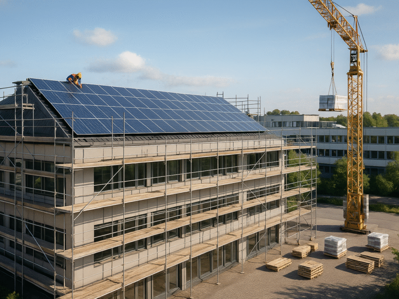 Photovoltaik in der Sanierung von Gewerbeimmobilien: So senken Unternehmen in Bayern ihre Betriebskosten und erfüllen neue ESG-Vorgaben