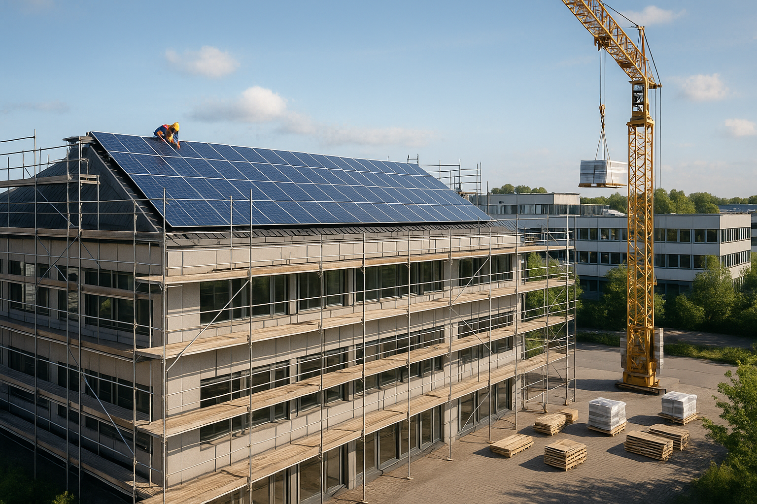 Photovoltaik in der Sanierung von Gewerbeimmobilien: So senken Unternehmen in Bayern ihre Betriebskosten und erfüllen neue ESG-Vorgaben