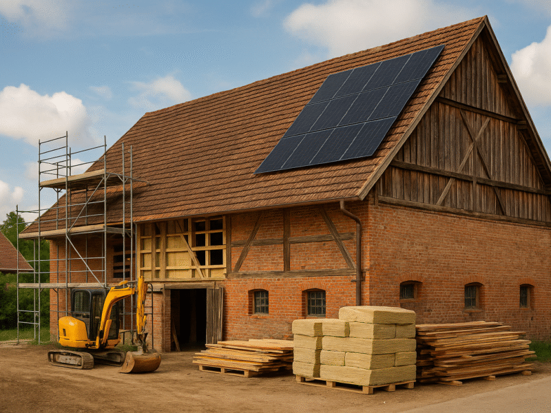 Energetische Sanierung denkmalgeschützter Scheunen in Bayern: Strategien zur Wertsteigerung und CO₂-Reduktion für Bauunternehmen und Investoren