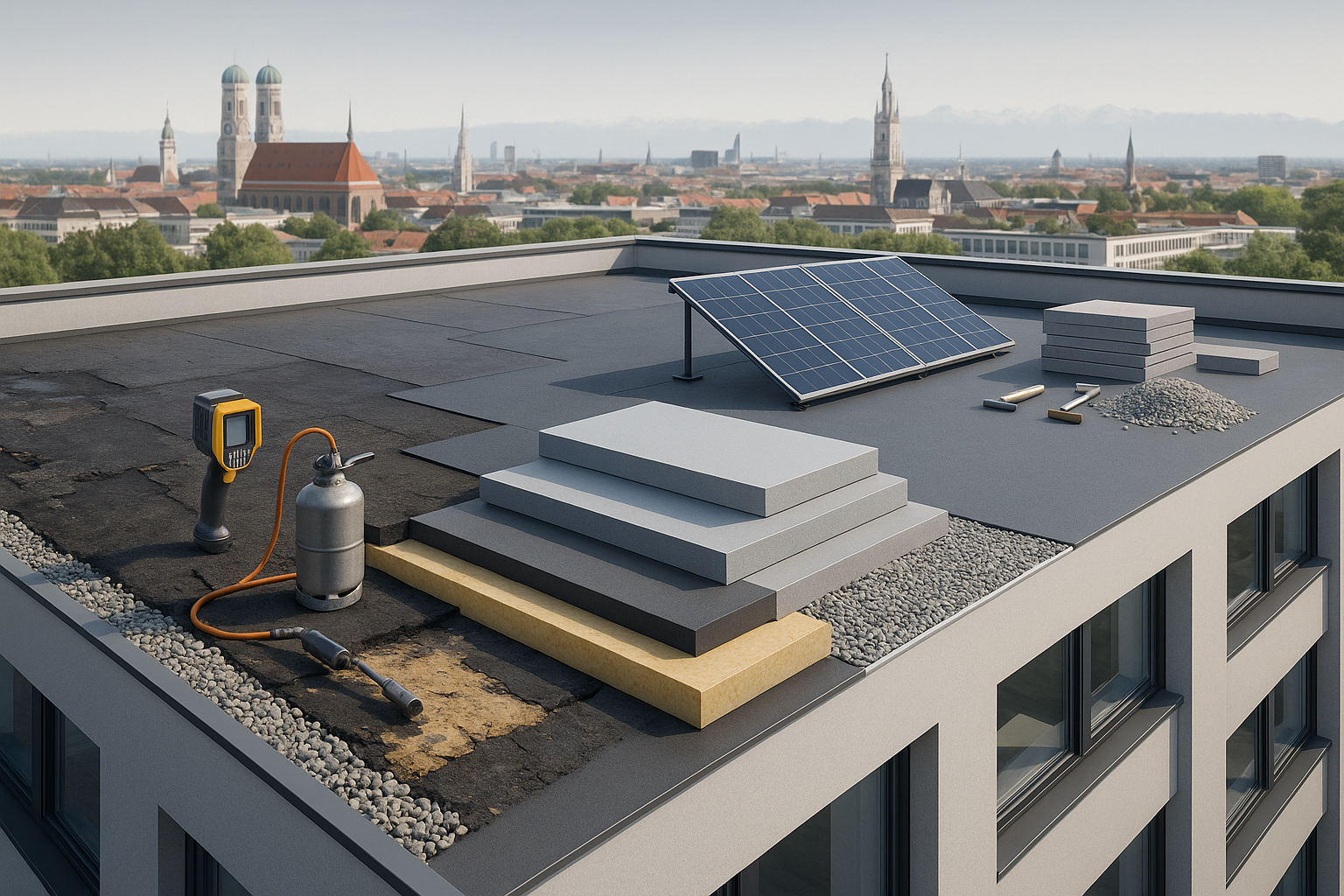 Flachdachsanierung in Bayern: Energetische Vorteile und Gesetzesänderungen, die Bauprojekte revolutionieren