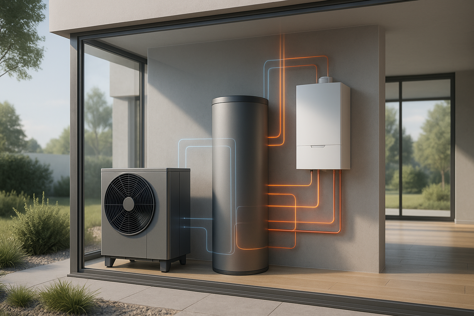 Hybridheizung für Gewerbeimmobilien in Bayern: Effiziente Sanierungslösungen zwischen Gas und Wärmepumpe im Zeichen neuer GEG-Vorgaben