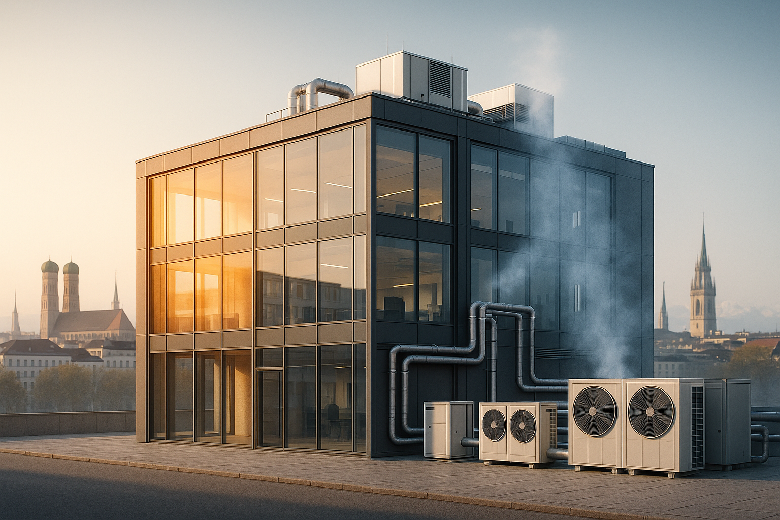 Kombinierte Heiz- und Kühlsysteme: Der Schlüssel zur Energieeffizienz und Wertsteigerung für Münchens Gewerbeimmobilien im Zuge neuer EU-Vorgaben