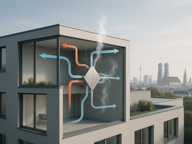 Lüftungsanlagen mit Feuchterückgewinnung: Zukunftssichere Lösungen für Münchener Bauprojekte in Zeiten strengerer Energieauflagen