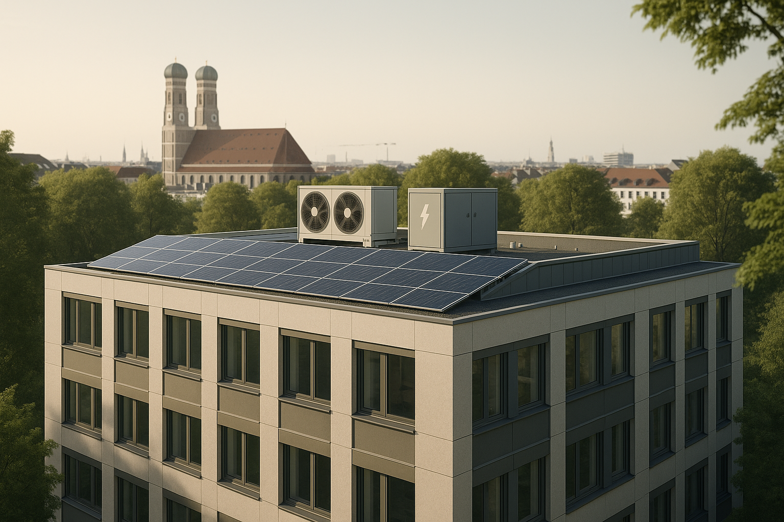 Mieterstrommodelle und energetische Sanierung: Effizienzsteigerungen in Münchens Gewerbeimmobilien sichern Zukunft und senken Betriebskosten