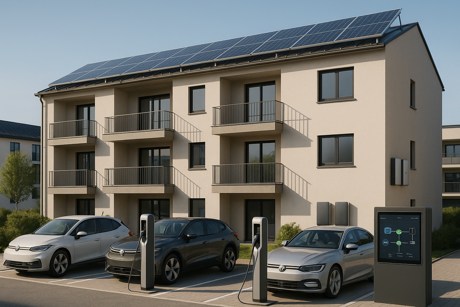 Solartankstellen in Mehrfamilienhäusern: Neue Gesetze, Technologie und Wirtschaftlichkeit revolutionieren das Bauwesen in Bayern