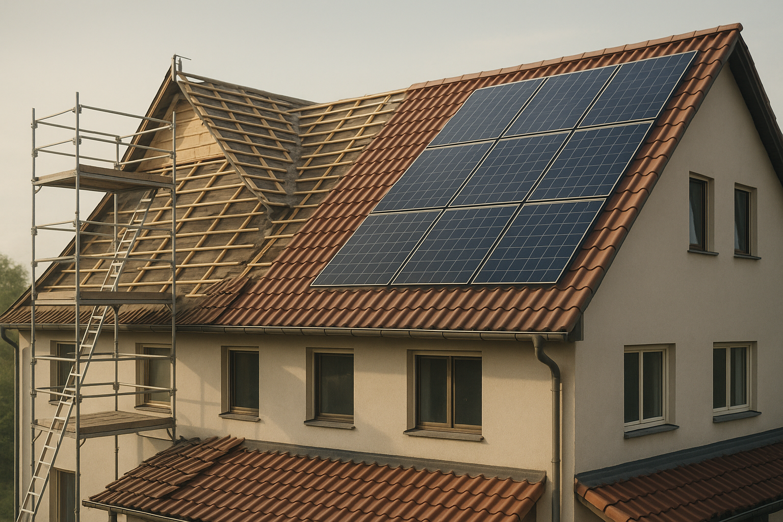 Dachsanierung und Solarintegration in Bayern: Neue Gesetze und wirtschaftliche Chancen für Bauunternehmen und Behörden