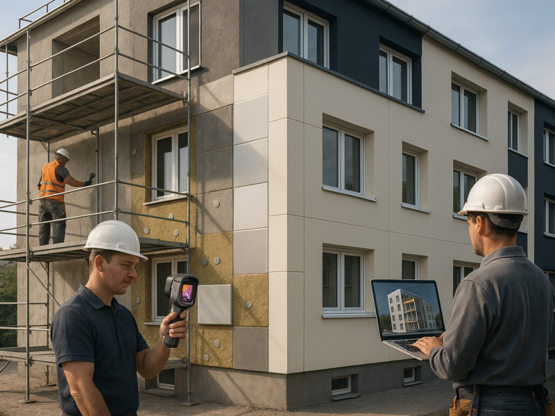Fassadenrenovierung in Bayern: Effiziente Sanierung für Gewerbeimmobilien senkt Energiekosten und steigert Immobilienwerte