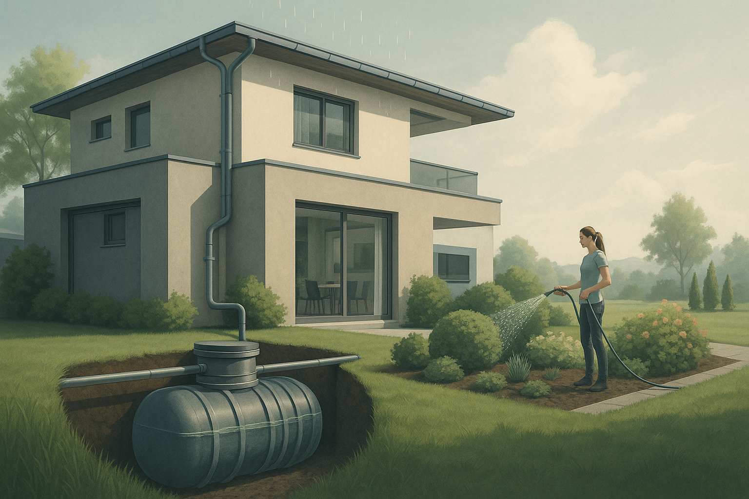 Regenwassernutzung in Bayern: So senken Bauunternehmen Kosten und steigern Nachhaltigkeit durch moderne Anlagen im Haushalt