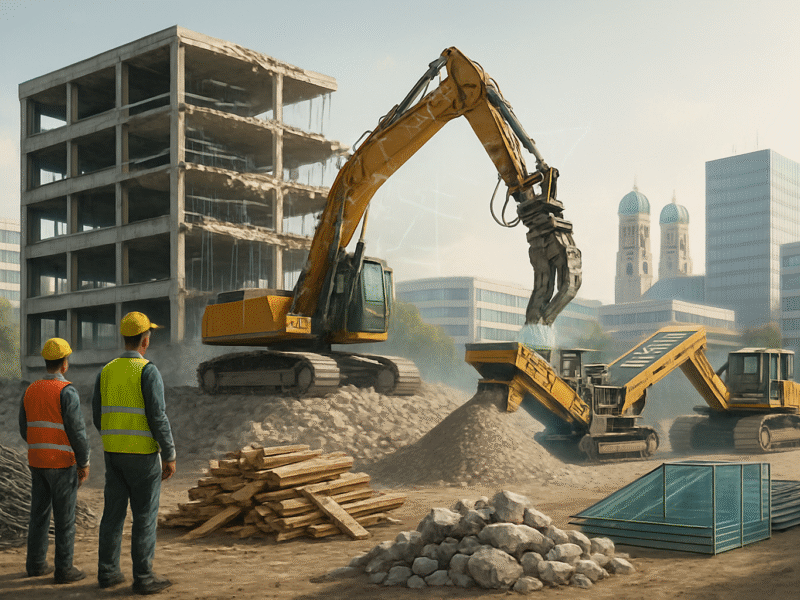 Rückbau und Recycling in der Münchener Bauwirtschaft: Neue Gesetze revolutionieren die Gebäudesanierung in Bayern