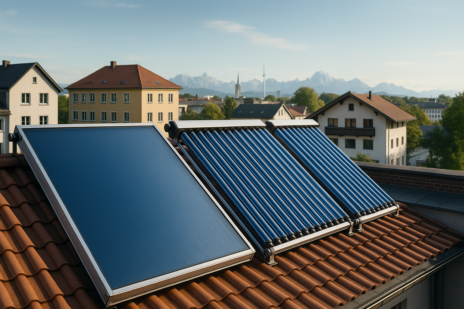 Solare Warmwasserbereitung in Bayern: Effiziente Lösungen zur Senkung der Energiekosten und Erfüllung neuer GEG-Vorgaben für Bauunternehmen und Projektentwickler