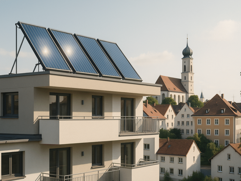 Solarthermie für Mehrfamilienhäuser in Bayern: Effiziente Warmwasserbereitung senkt Kosten und stärkt Nachhaltigkeit in der Bauwirtschaft