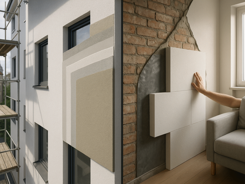 Wanddämmung in Bayern: Außendämmung vs. Innendämmung – Neue Gesetze und wirtschaftliche Auswirkungen für die Bauwirtschaft