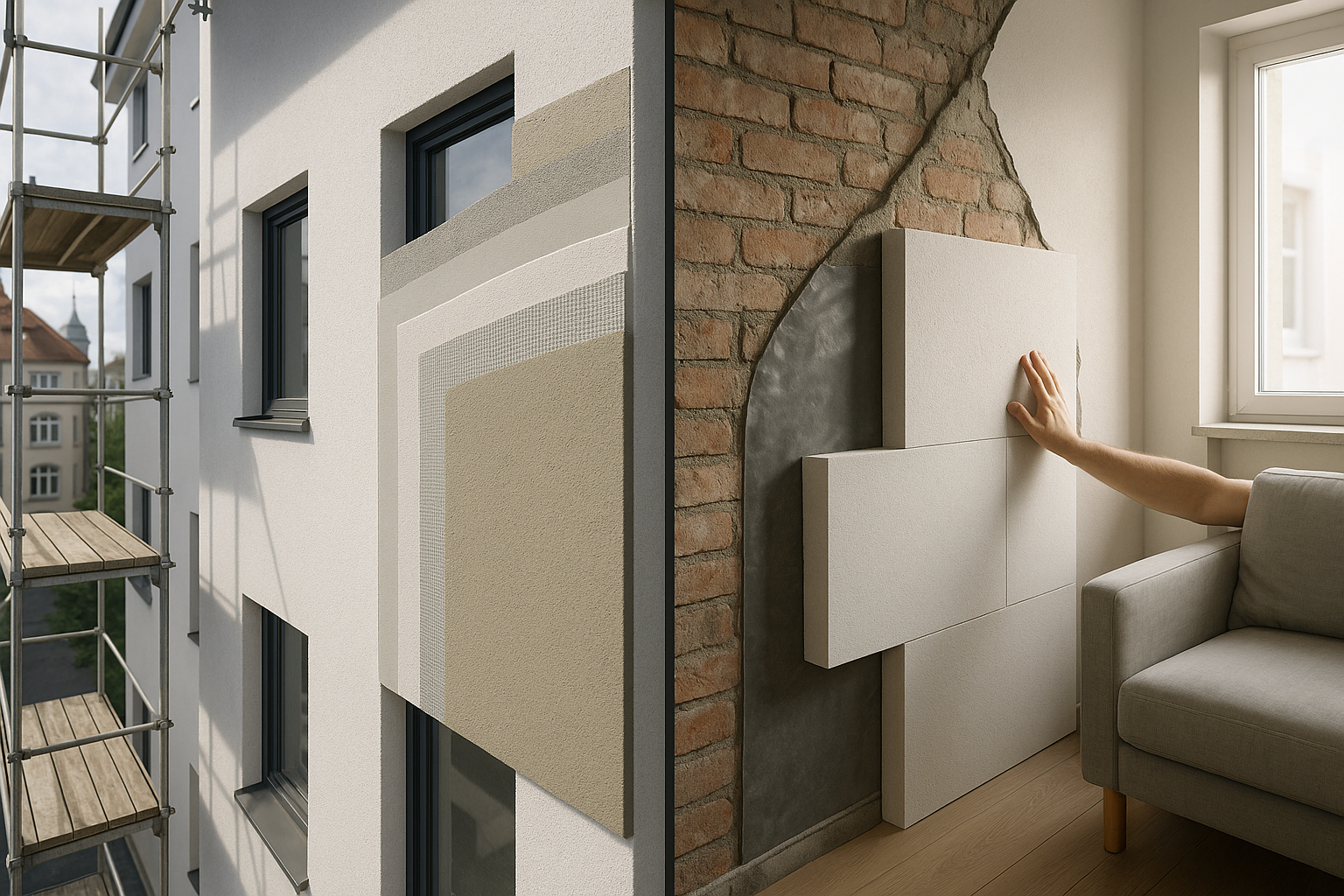 Wanddämmung in Bayern: Außendämmung vs. Innendämmung – Neue Gesetze und wirtschaftliche Auswirkungen für die Bauwirtschaft