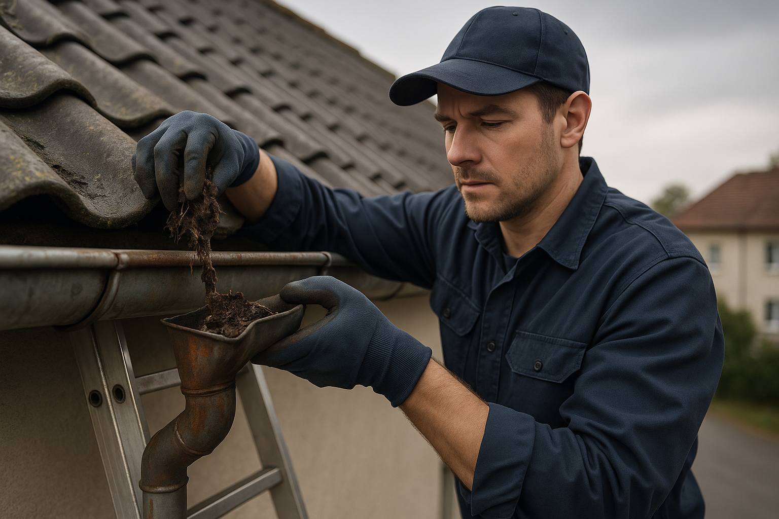 Dachrinnenreinigung und -reparatur in Bayern: So vermeiden Bauunternehmen hohe Folgekosten und Wertverluste durch Starkregen