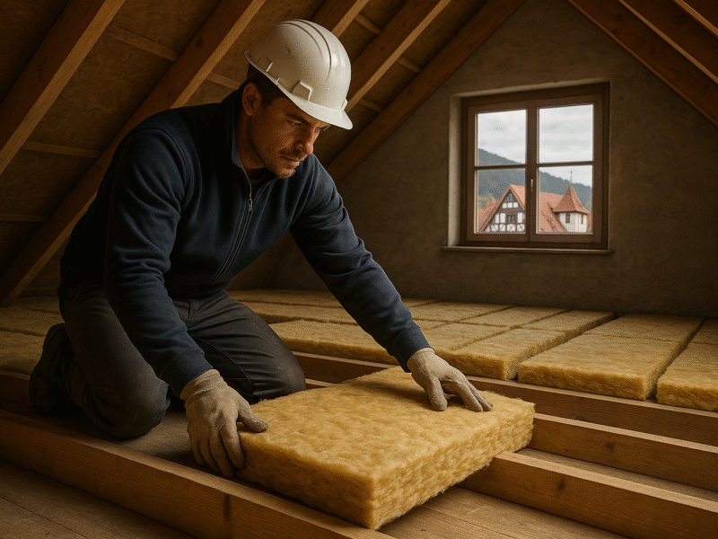 Dämmung des Dachbodens in Bayern: So steigern Bauunternehmen Energieeffizienz und Wert ihrer Immobilien mit neuen Gesetzen