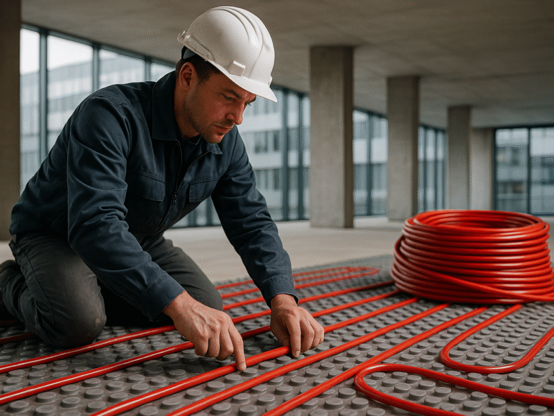 Fußbodenheizung im gewerblichen Bestandsbau: Nass- oder Trockensystem? Entscheidungsgrundlagen für moderne Bauprojekte in Bayern