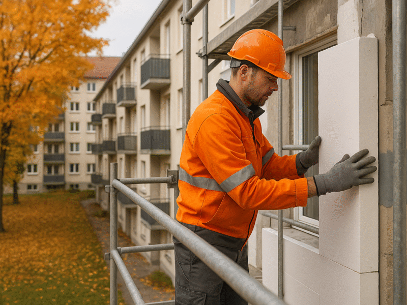 Herbstliche Sanierungsarbeiten in München: Effiziente Modernisierung für Mehrfamilienhäuser im Zuge neuer GEG-Vorschriften