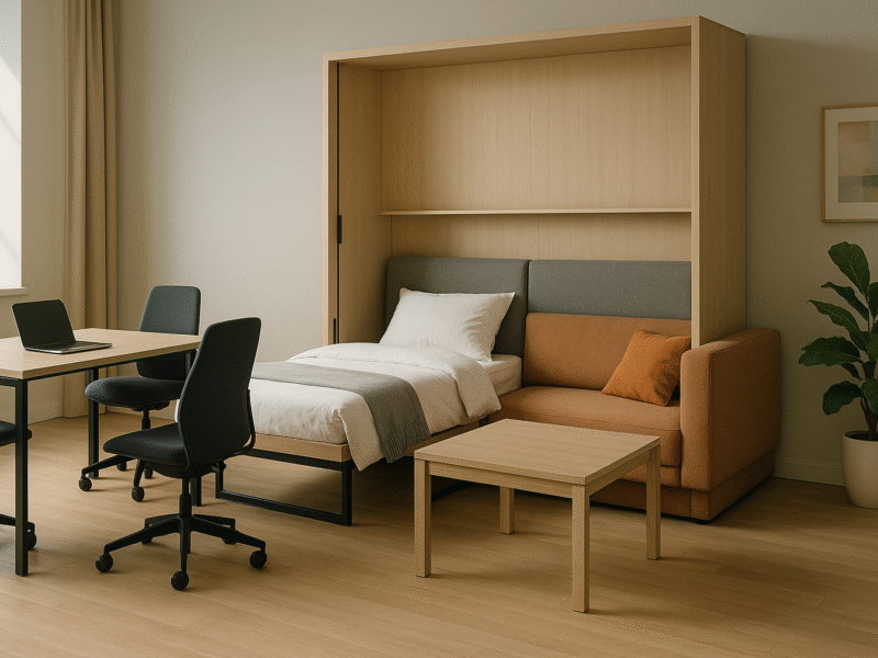 Multifunktionale Möbel in München: Flächeneffizienz steigert Immobilienwert und mindert Raumkosten in Bayerns Bauwirtschaft