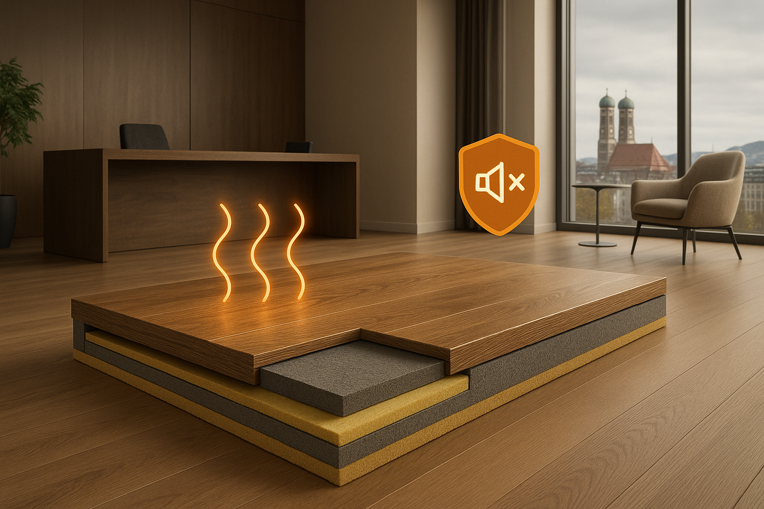 Energieeffizienz im Bauwesen: Fußbodenbeläge mit Dämmwirkung in bayerischen Gewerbe- und Premiumimmobilien senken Betriebskosten und erhöhen Vermietbarkeit